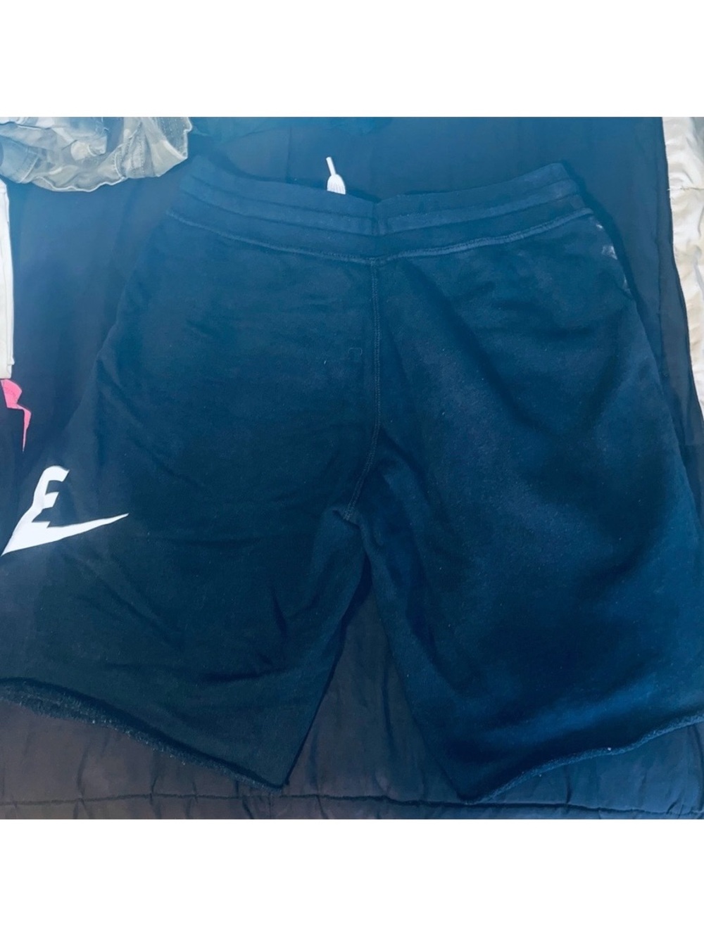 Nike Fleece Black & White Sweatpants Shorts Men’s Size Medium - Picture 6 of 6